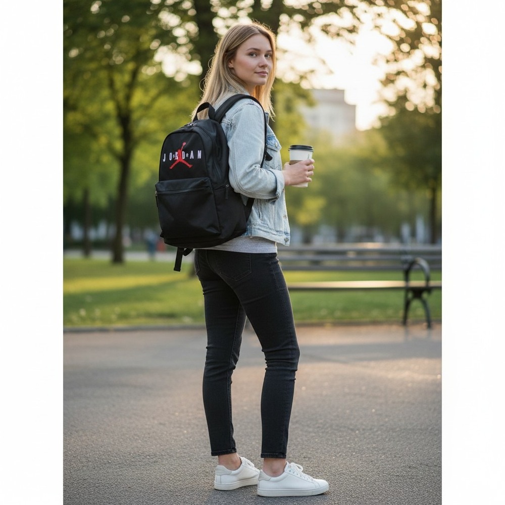Jordan Jumpman Backpack‎ Black Red White School Bag 9A0462-023-324
